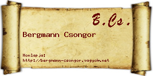 Bergmann Csongor névjegykártya