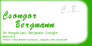 csongor bergmann business card